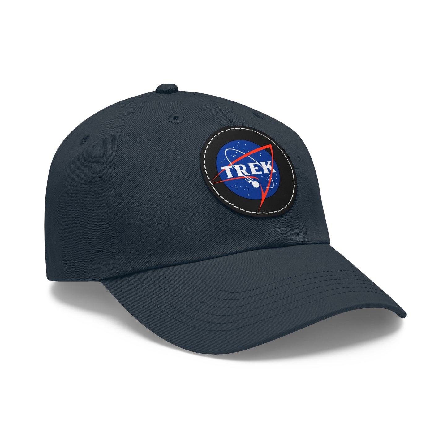NASA / TREK Mash-Up - "Dad Hat" with Leather Patch (Round)