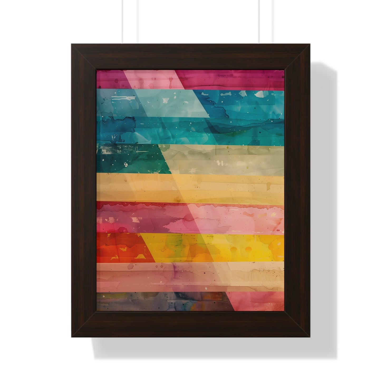 SPECTRUM Series - Abstract Stripes - Framed Vertical Poster