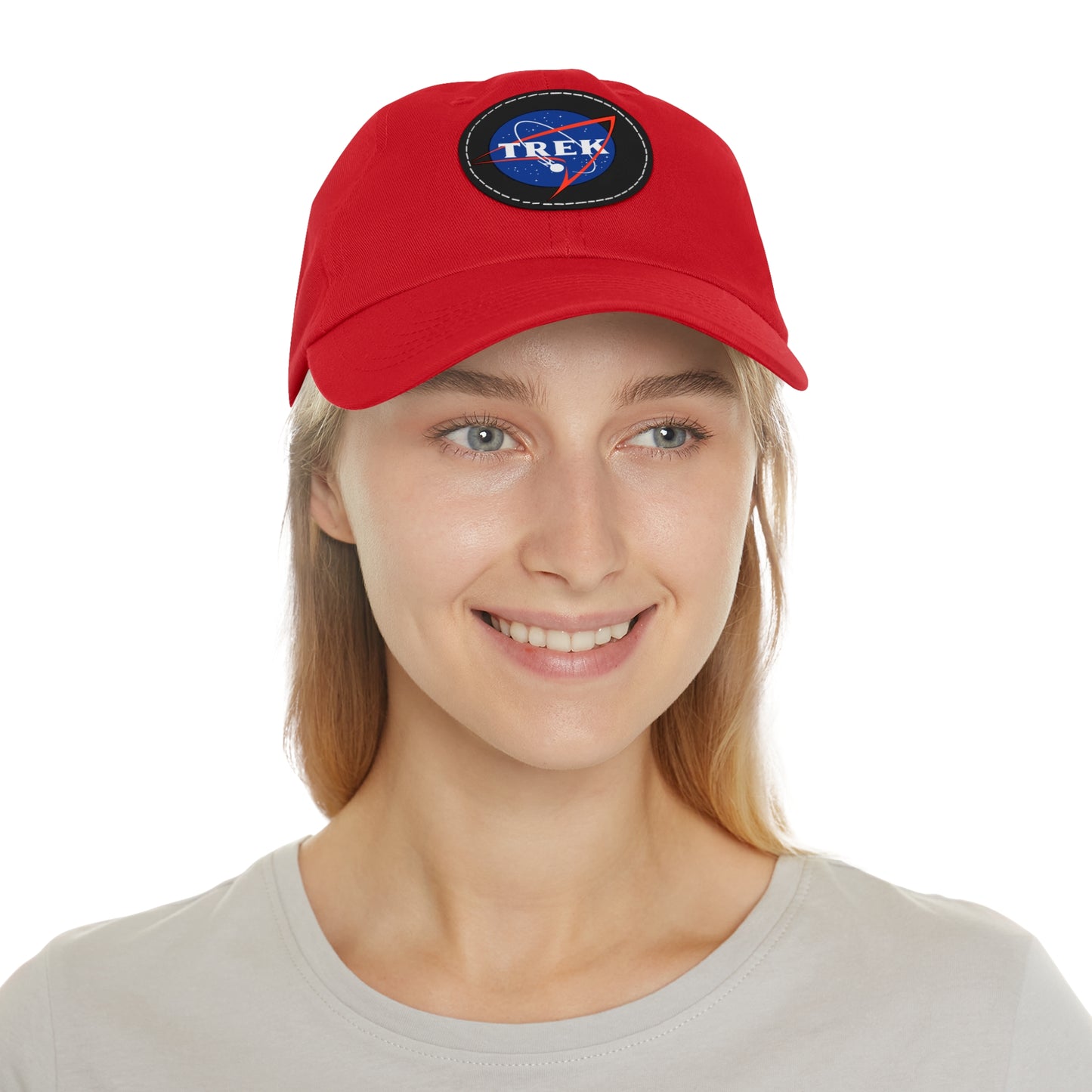 NASA / TREK Mash-Up - "Dad Hat" with Leather Patch (Round)