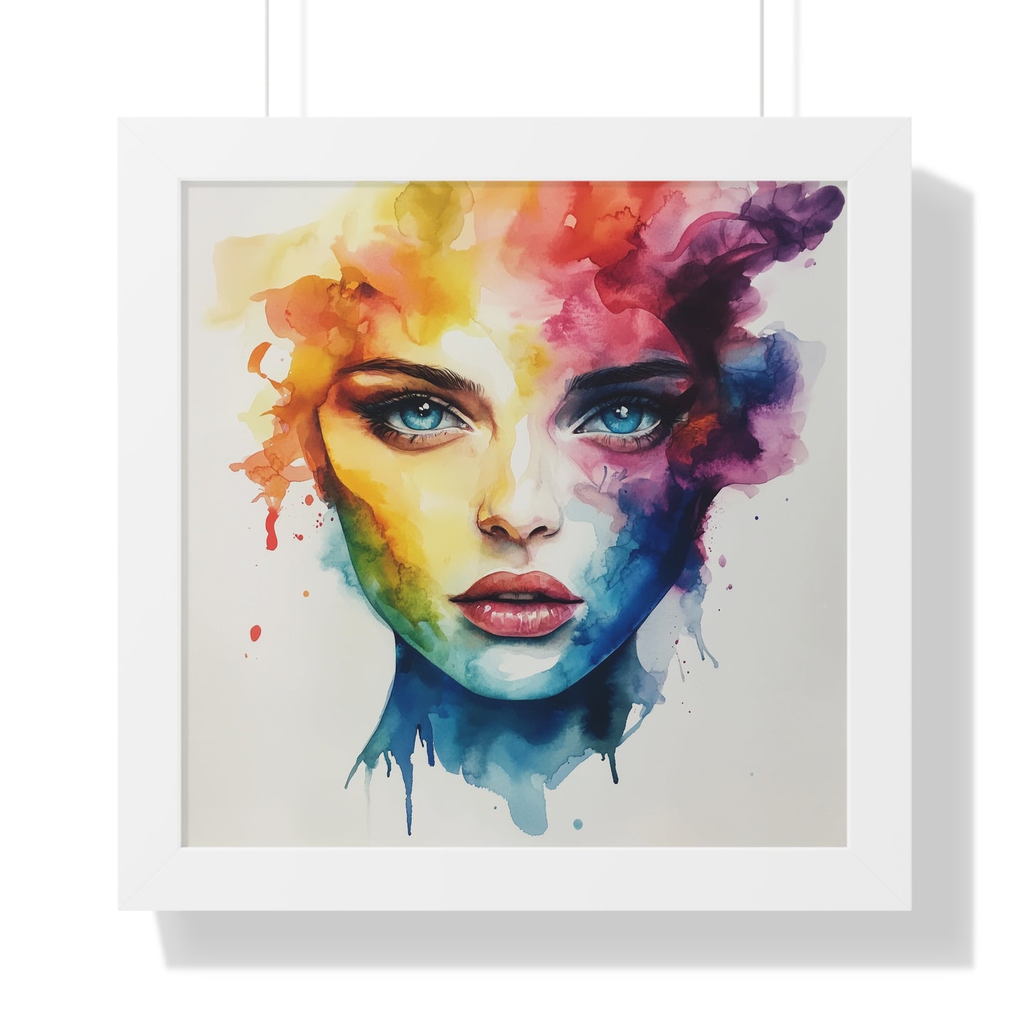 SPECTRUM Series - Watercolor Woman - Framed Square Poster