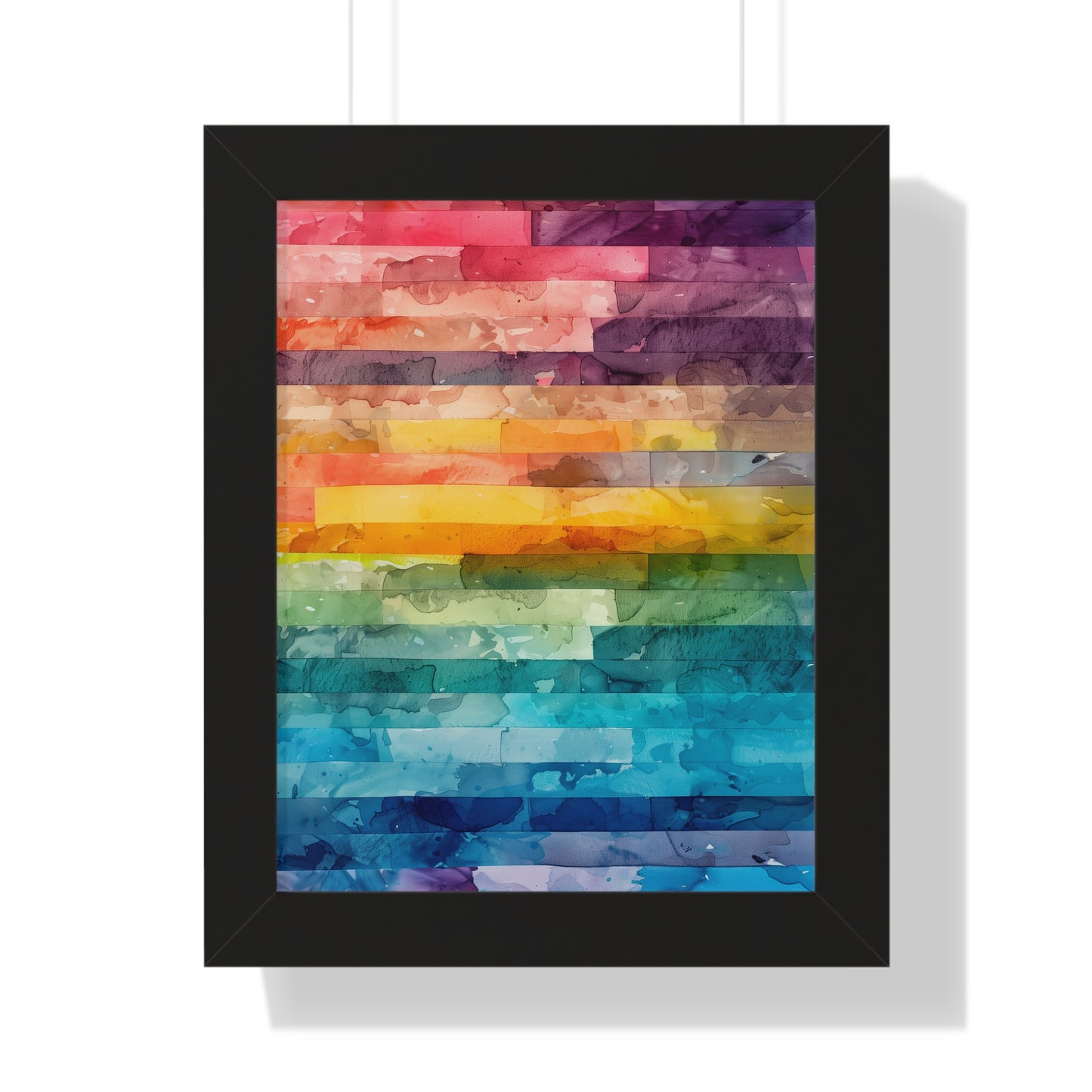 SPECTRUM Series - Abstract Bands - Framed Vertical Poster