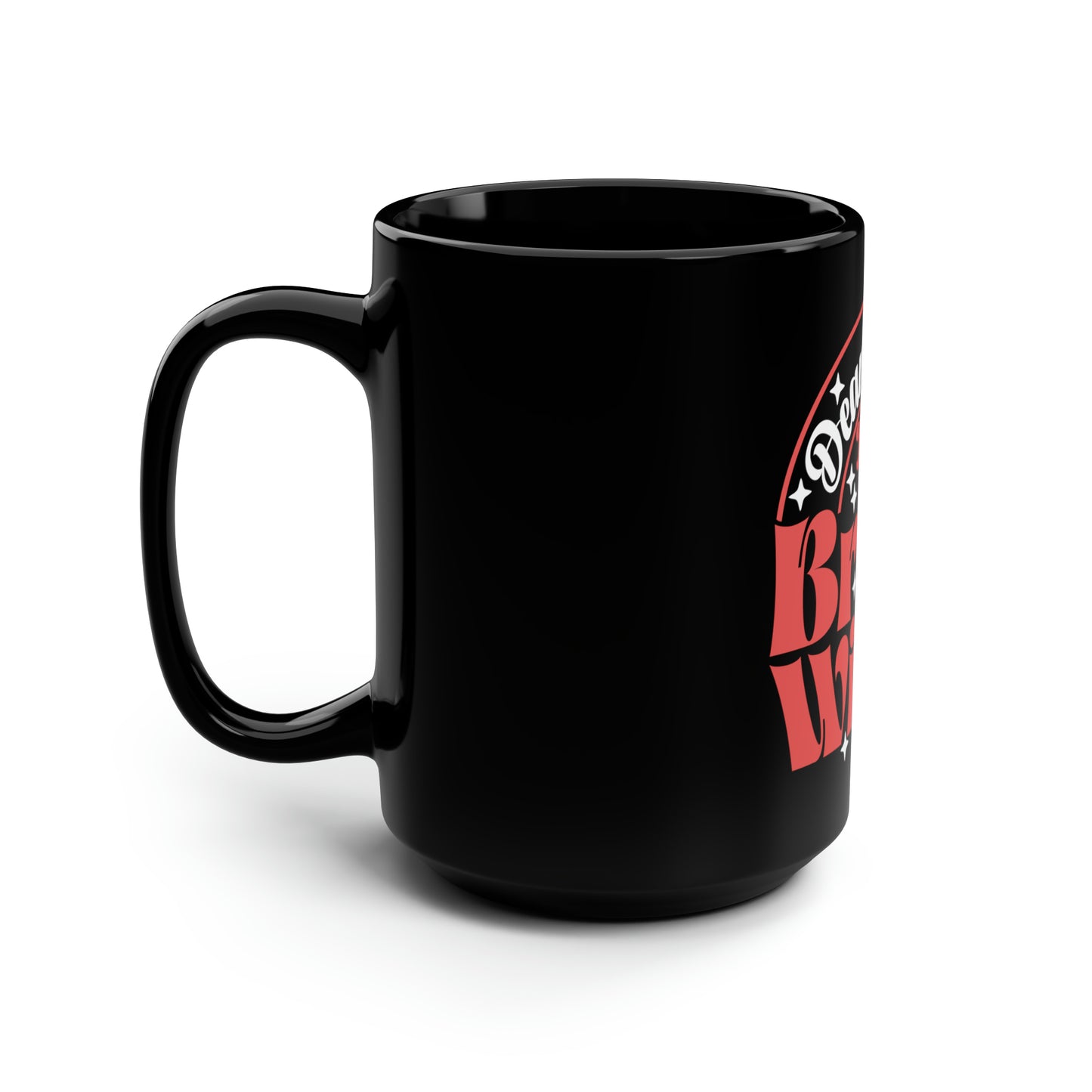 Dear Santa, Just Bring Wine - Black Mug, 15oz