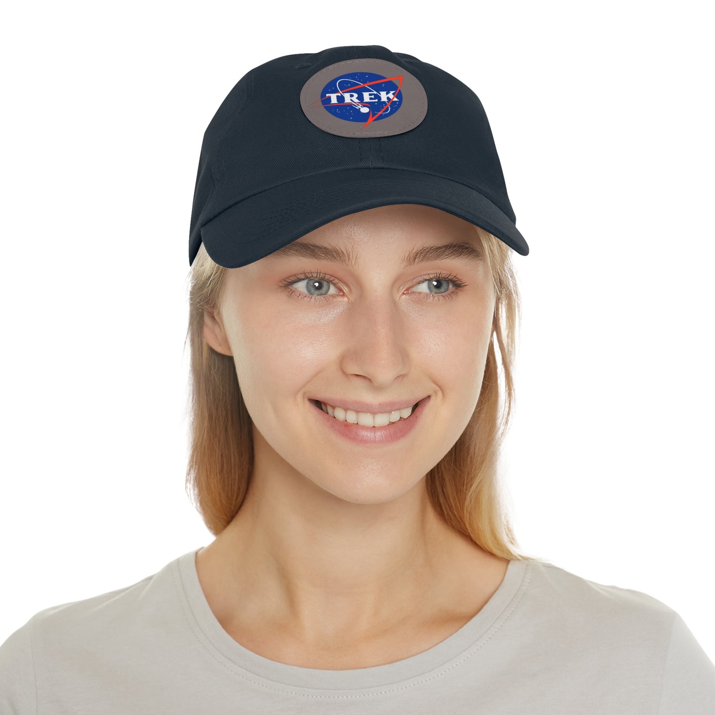 NASA / TREK Mash-Up - "Dad Hat" with Leather Patch (Round)