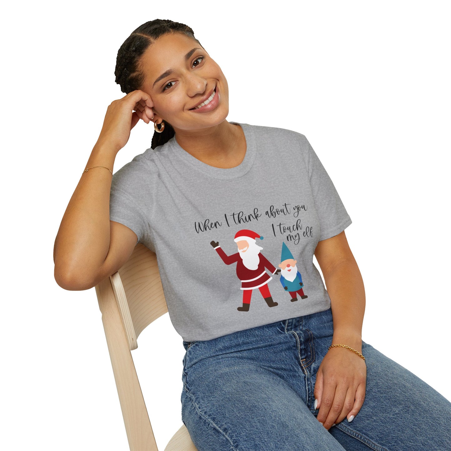 When I Think About You I Touch My Elf - Unisex Softstyle T-Shirt