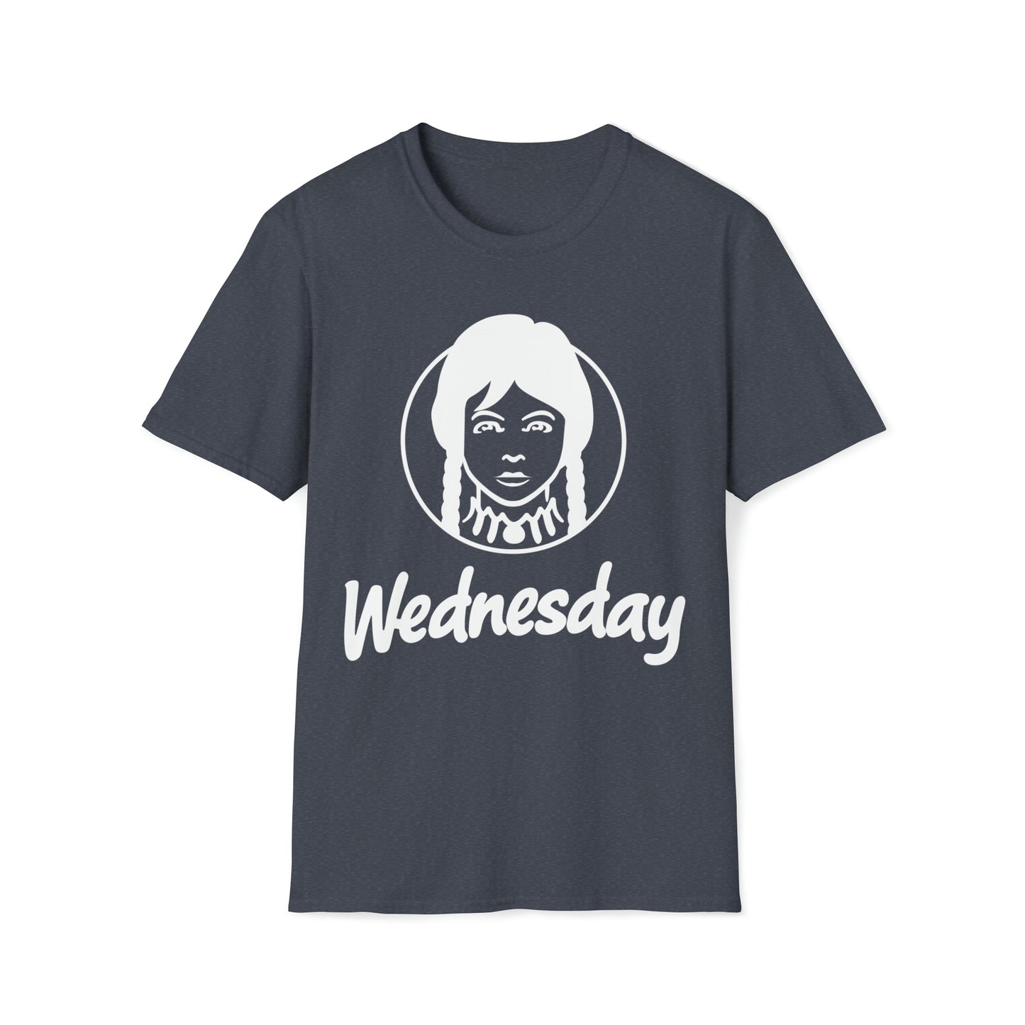Wednesday Wendy's Mashup - Light Text on Dark - Unisex Softstyle T-Shirt