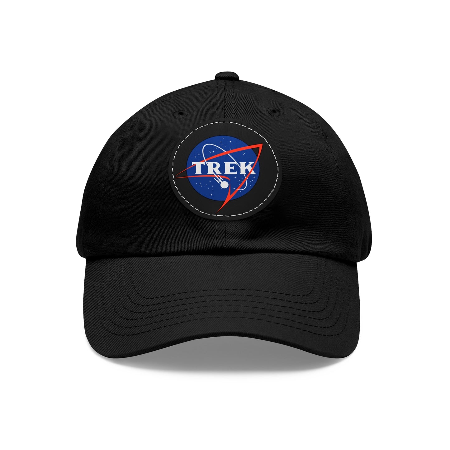 NASA / TREK Mash-Up - "Dad Hat" with Leather Patch (Round)