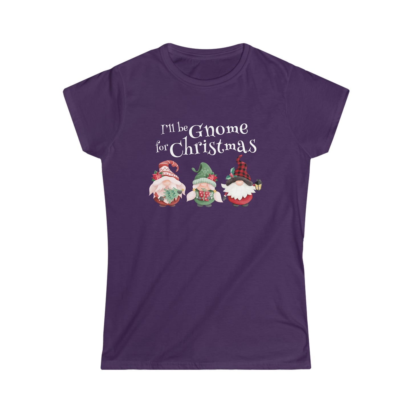 I'll Be Gnome For Christmas - Women's Softstyle Tee