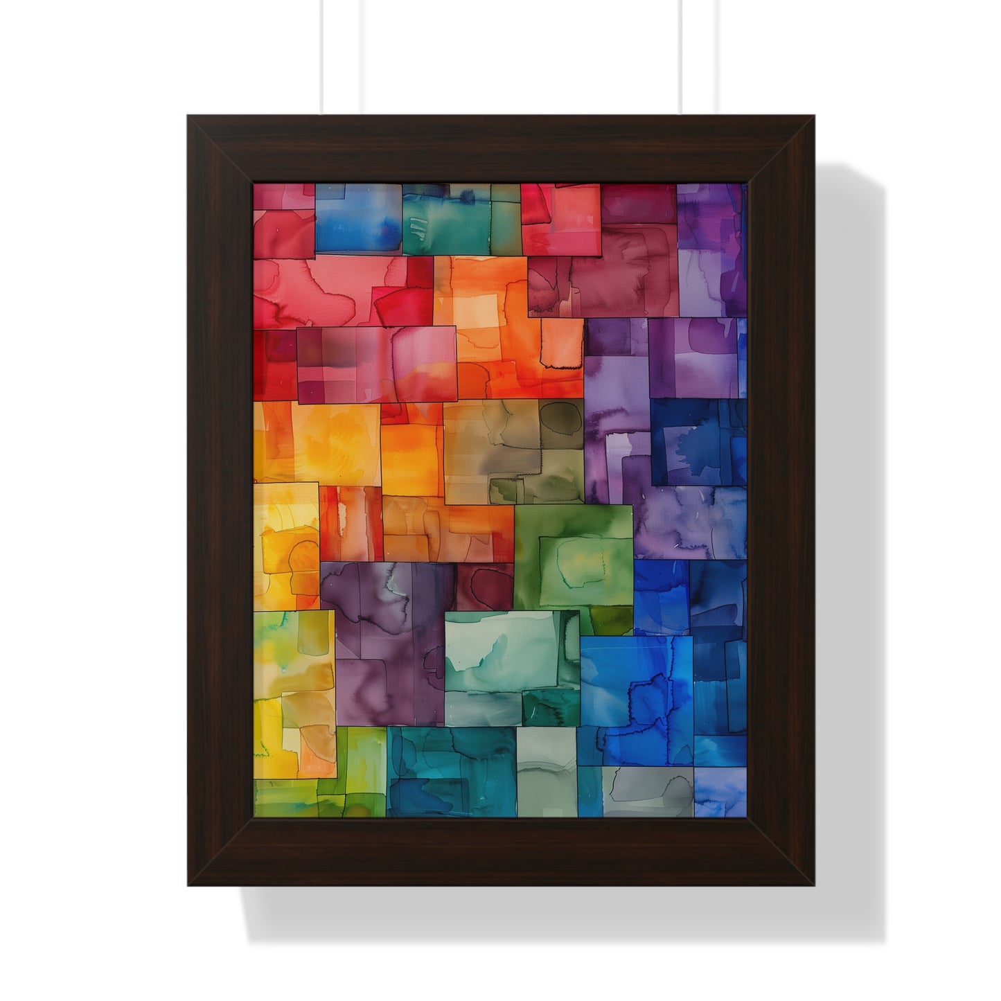 SPECTRUM Series - Abstract Cubes - Framed Vertical Poster