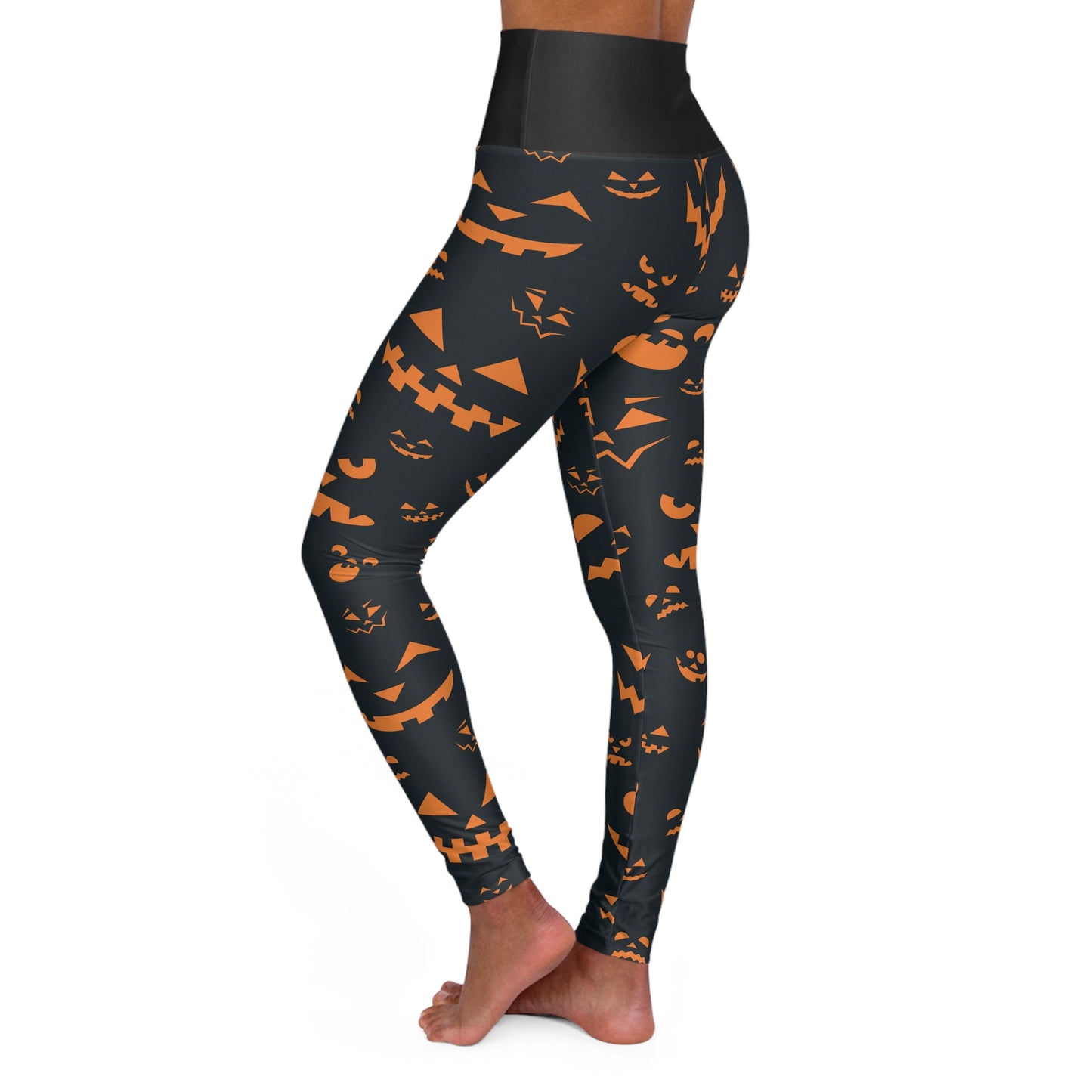 Jack-O-Lantern High Waisted Yoga Leggings (AOP)