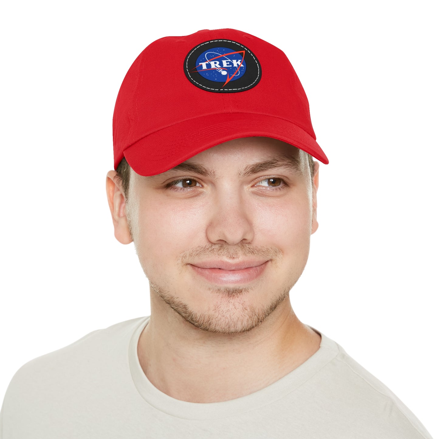 NASA / TREK Mash-Up - "Dad Hat" with Leather Patch (Round)