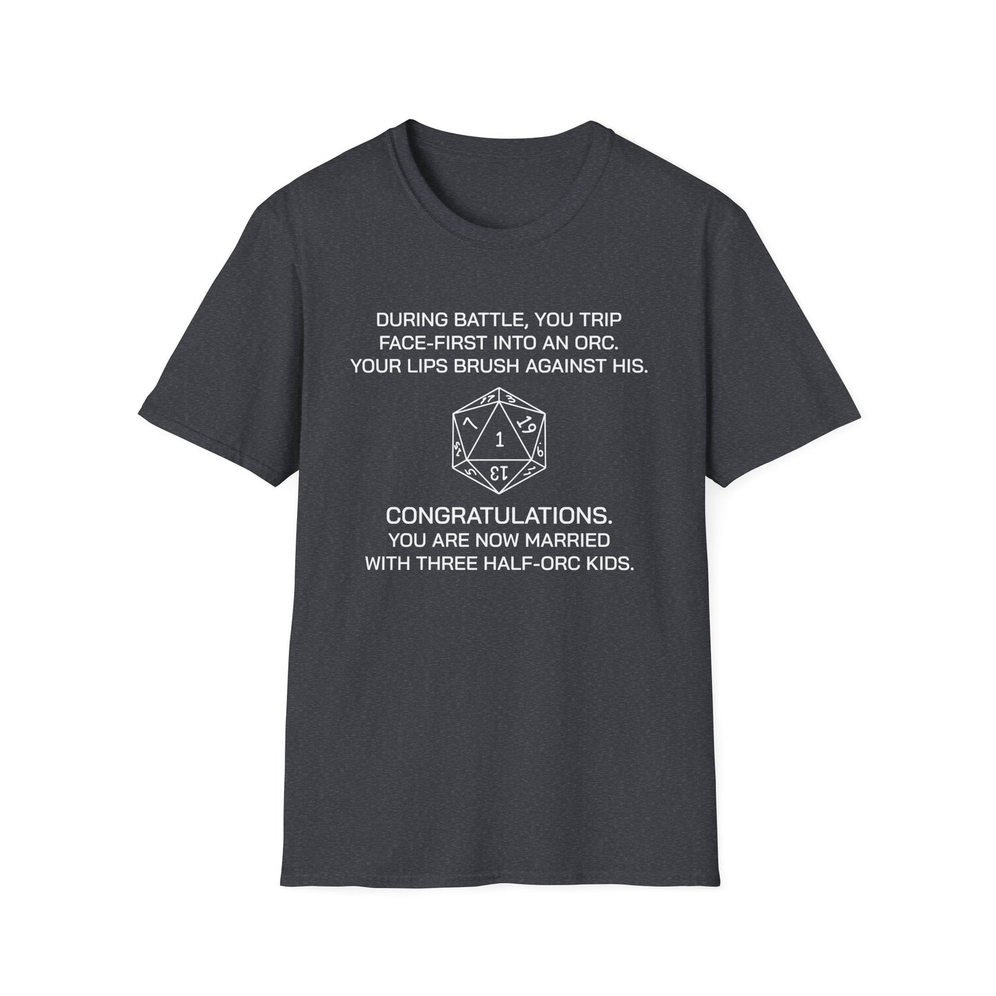Critical Failure - Three Half-Orc Kids - Unisex Softstyle T-Shirt