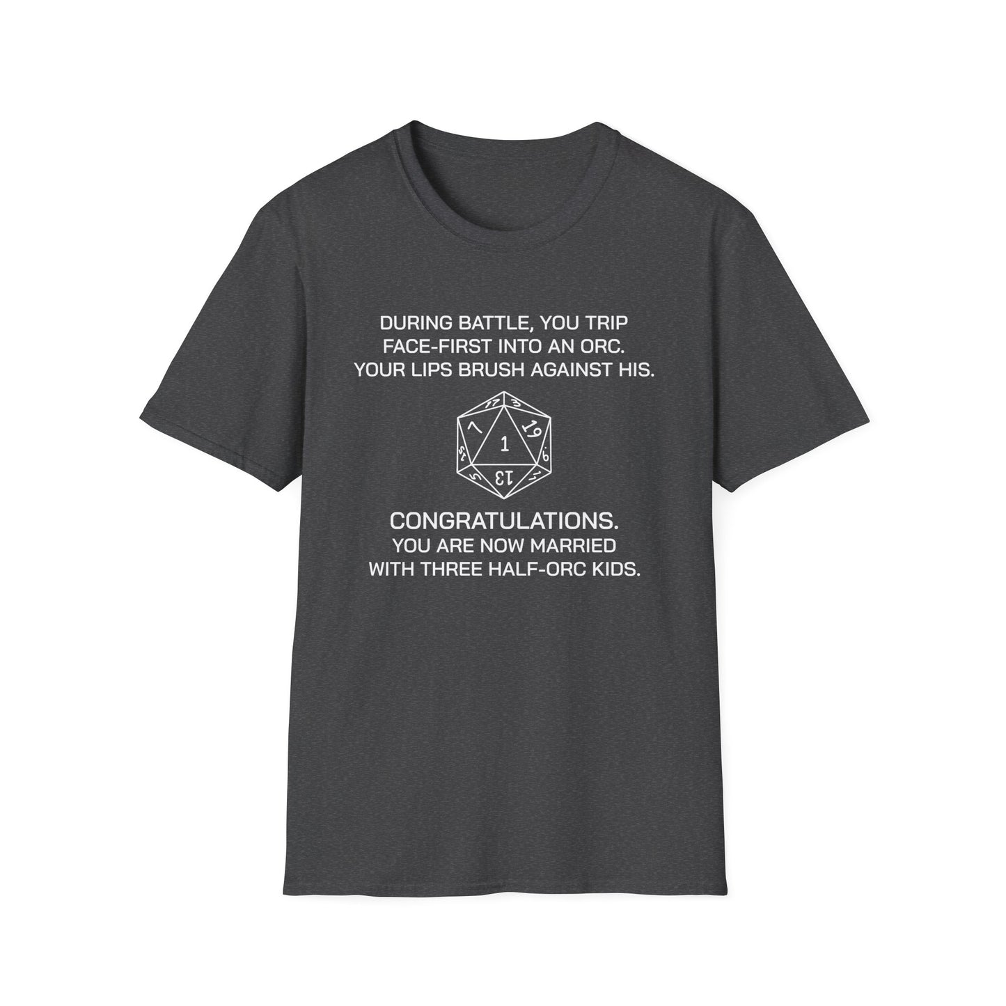 Critical Failure - Three Half-Orc Kids - Unisex Softstyle T-Shirt