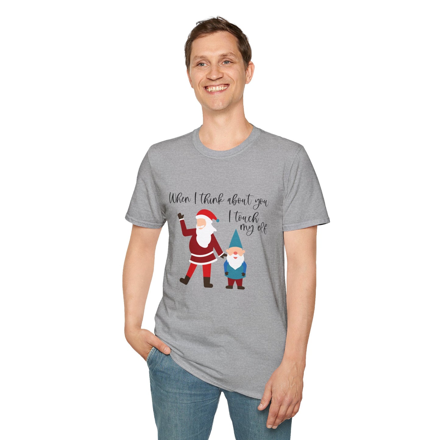When I Think About You I Touch My Elf - Unisex Softstyle T-Shirt