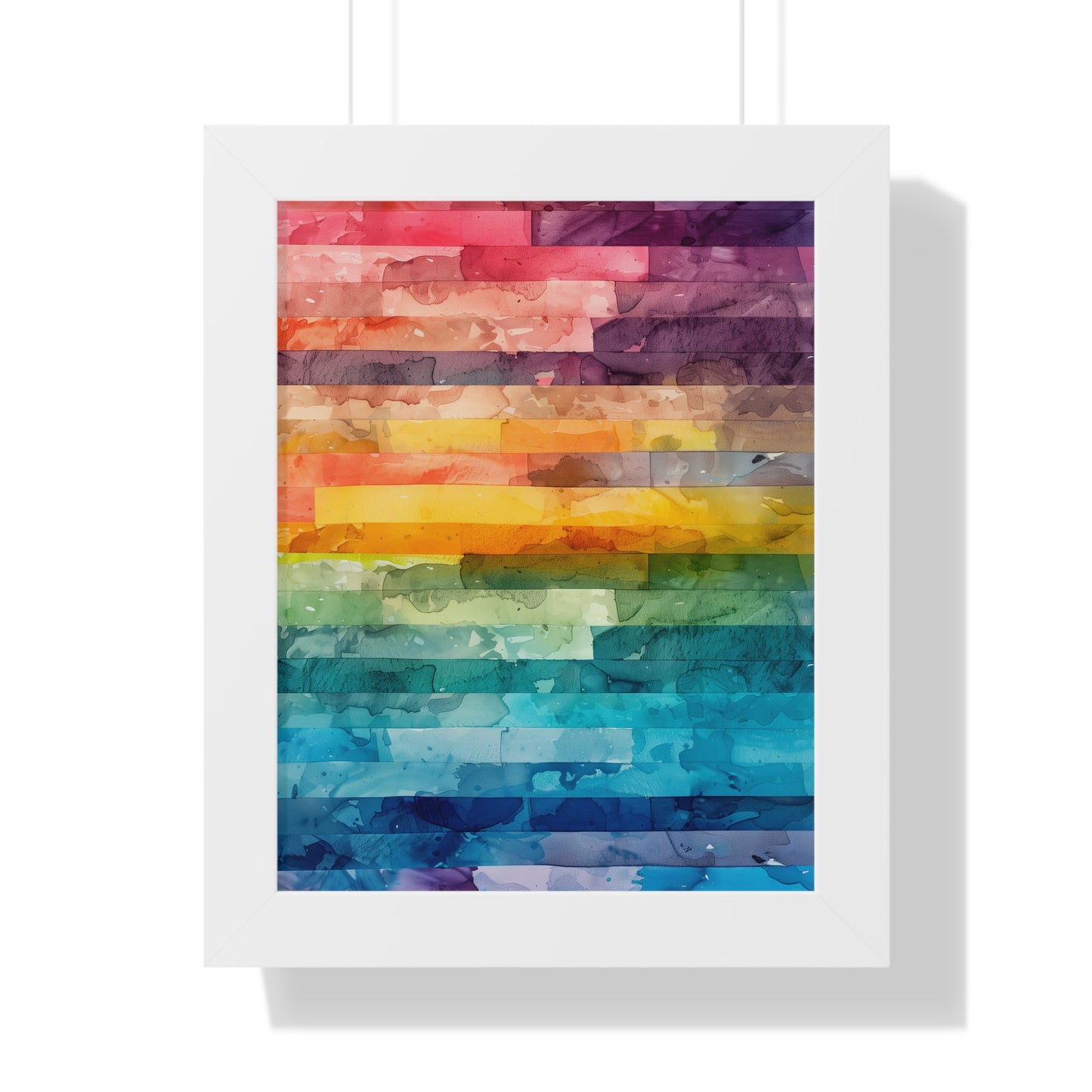 SPECTRUM Series - Abstract Bands - Framed Vertical Poster