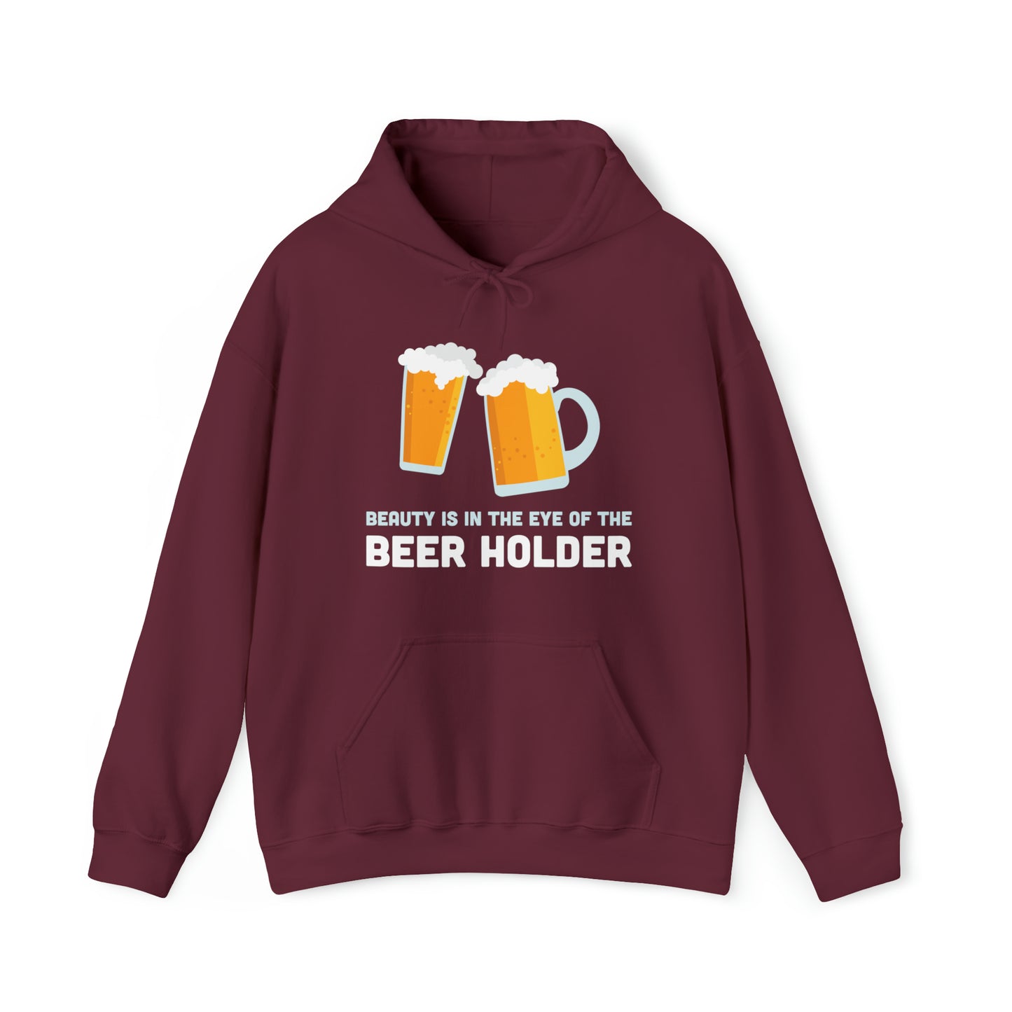 Beauty is in the Eye of the Beer Holder - Unisex Heavy Blend™ Hooded Sweatshirt