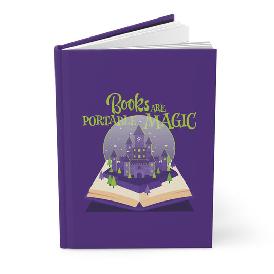 Books are Portable Magic - Hardcover Journal Matte