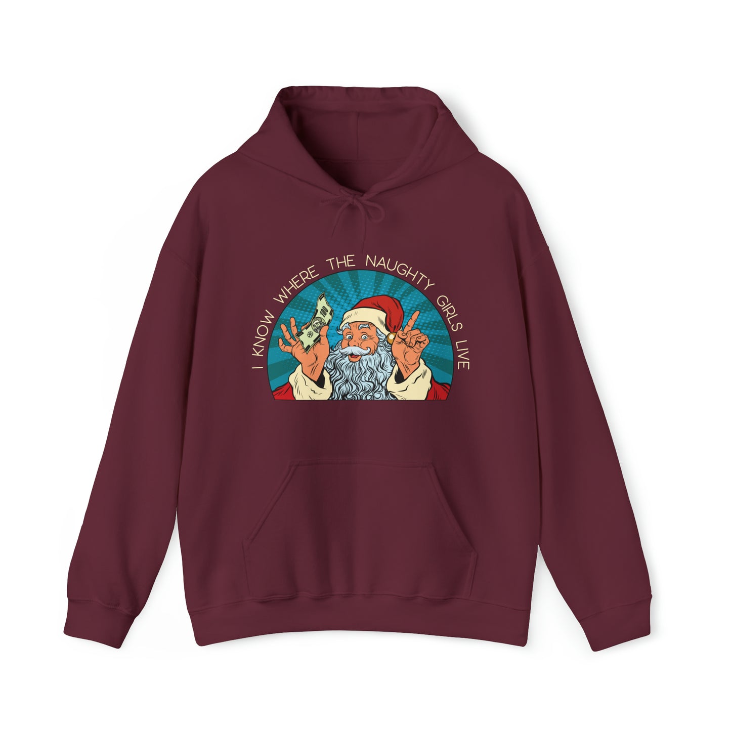 I Know Where the Naughty Girls Live - Unisex Heavy Blend™ Hooded Sweatshirt