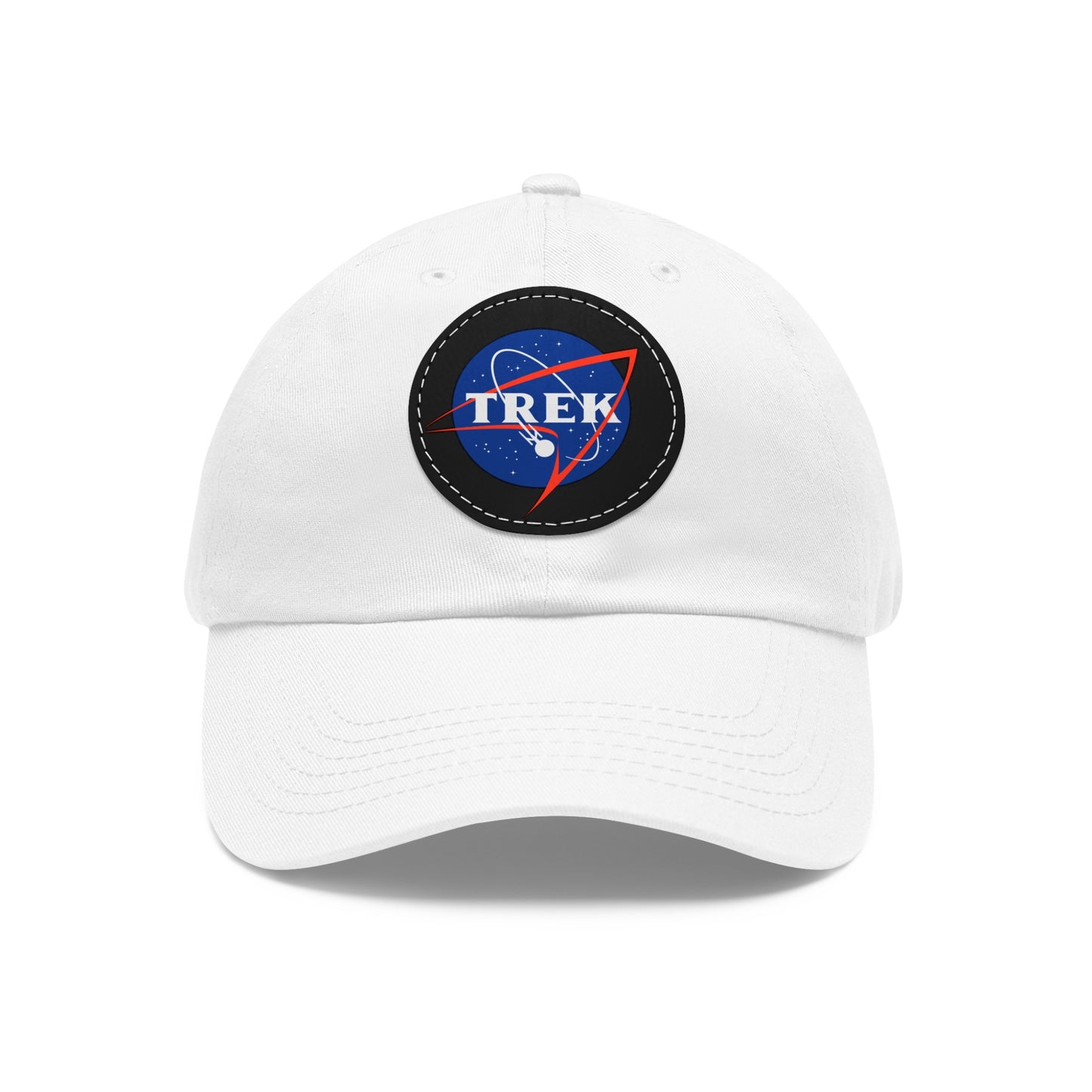 NASA / TREK Mash-Up - "Dad Hat" with Leather Patch (Round)