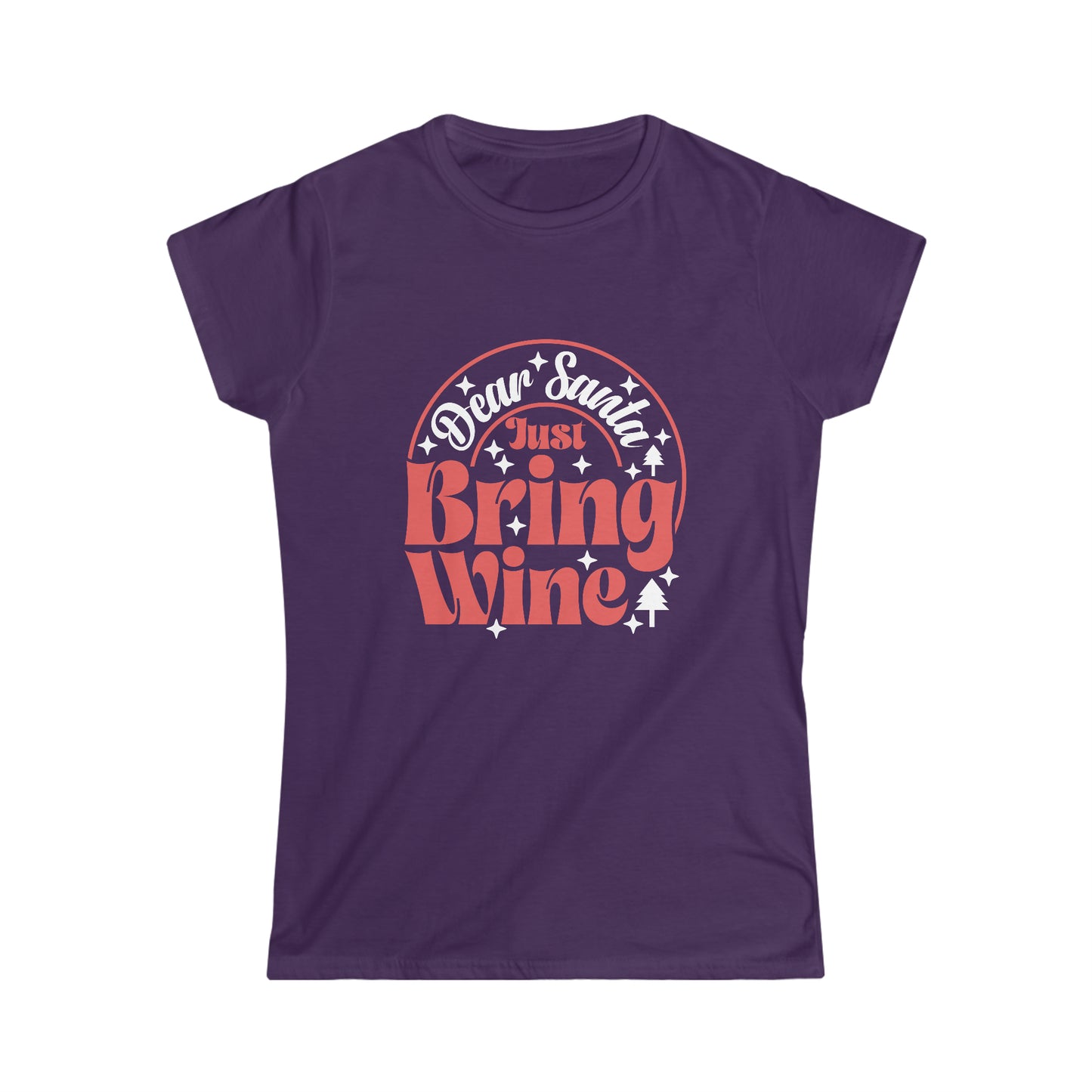 Dear Santa, Just Bring Wine - Women's Softstyle Tee