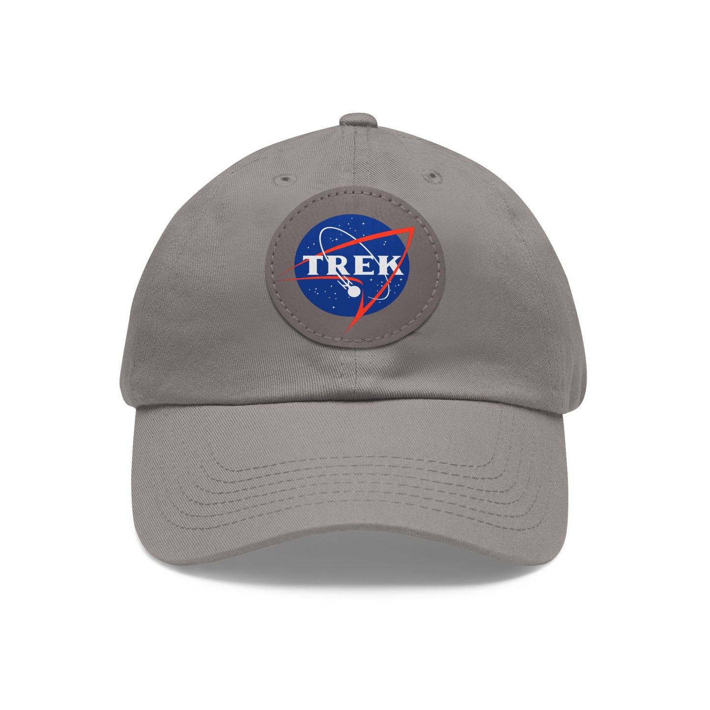 NASA / TREK Mash-Up - "Dad Hat" with Leather Patch (Round)