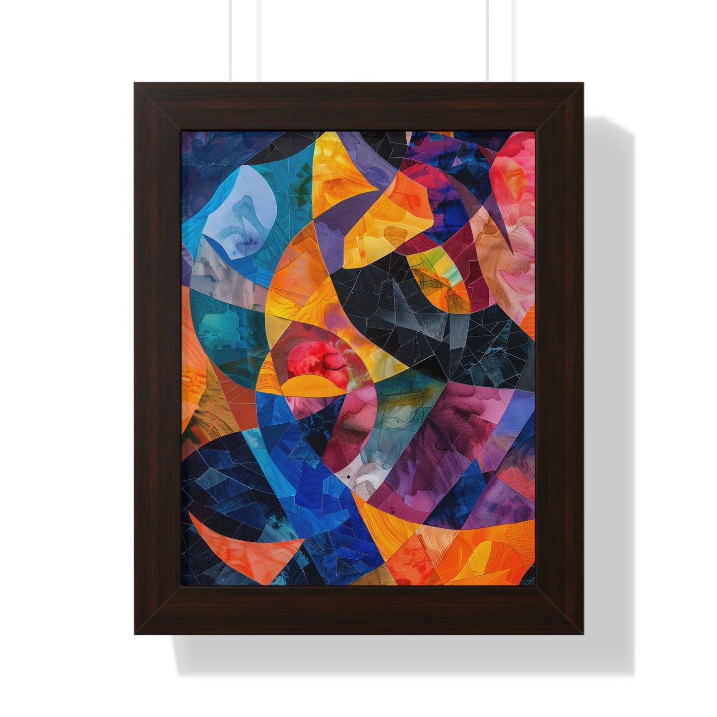 SPECTRUM Series - Abstract Swirls - Framed Vertical Poster