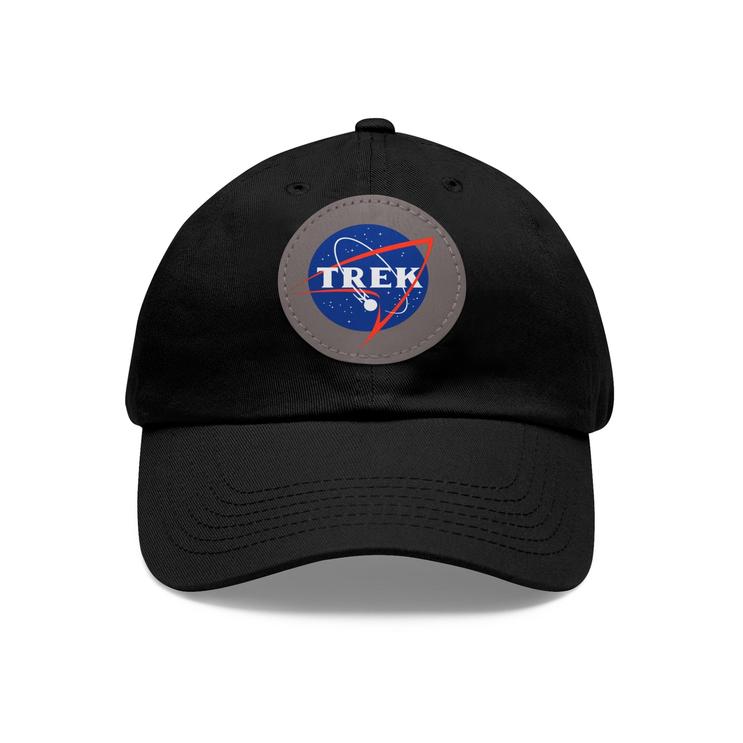 NASA / TREK Mash-Up - "Dad Hat" with Leather Patch (Round)
