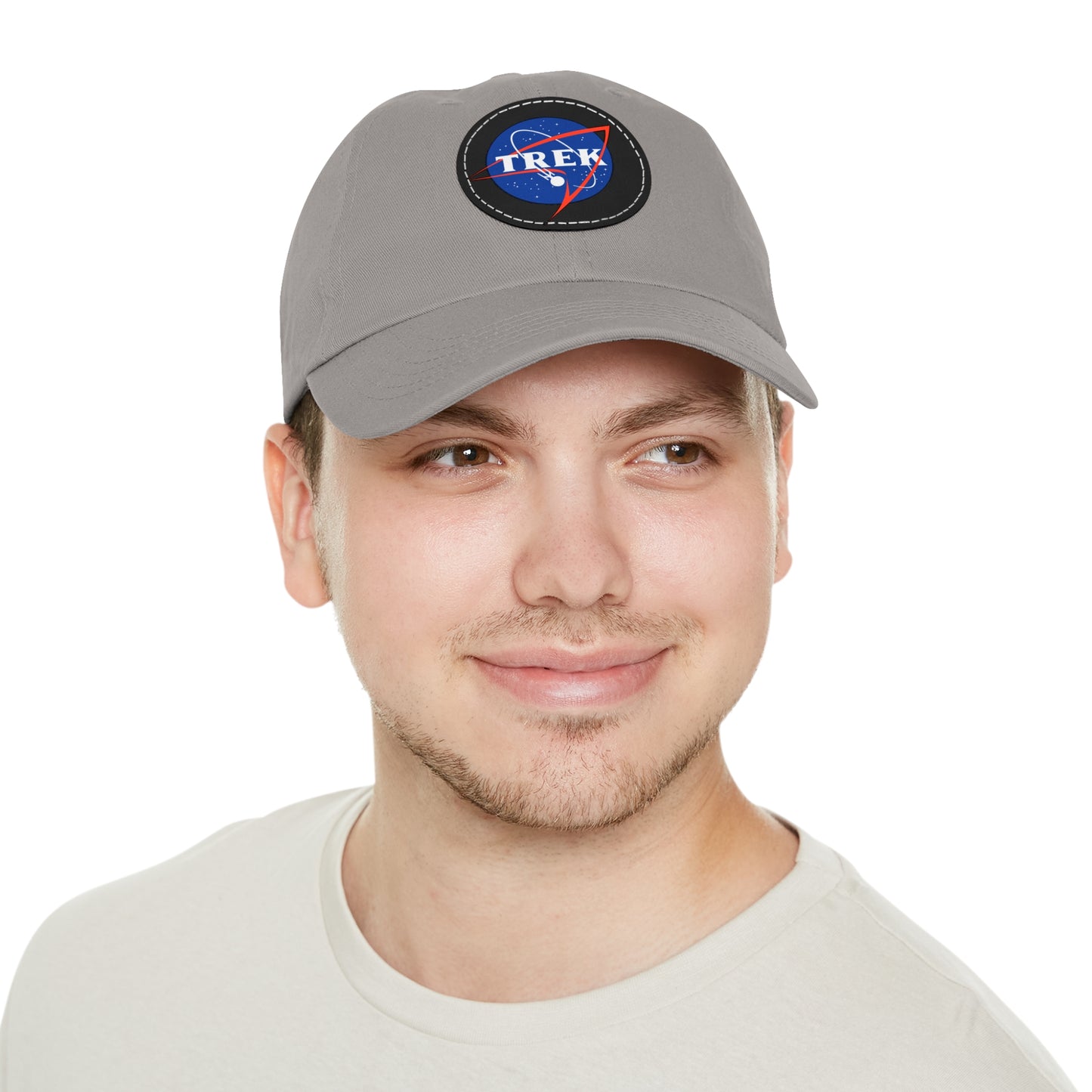 NASA / TREK Mash-Up - "Dad Hat" with Leather Patch (Round)