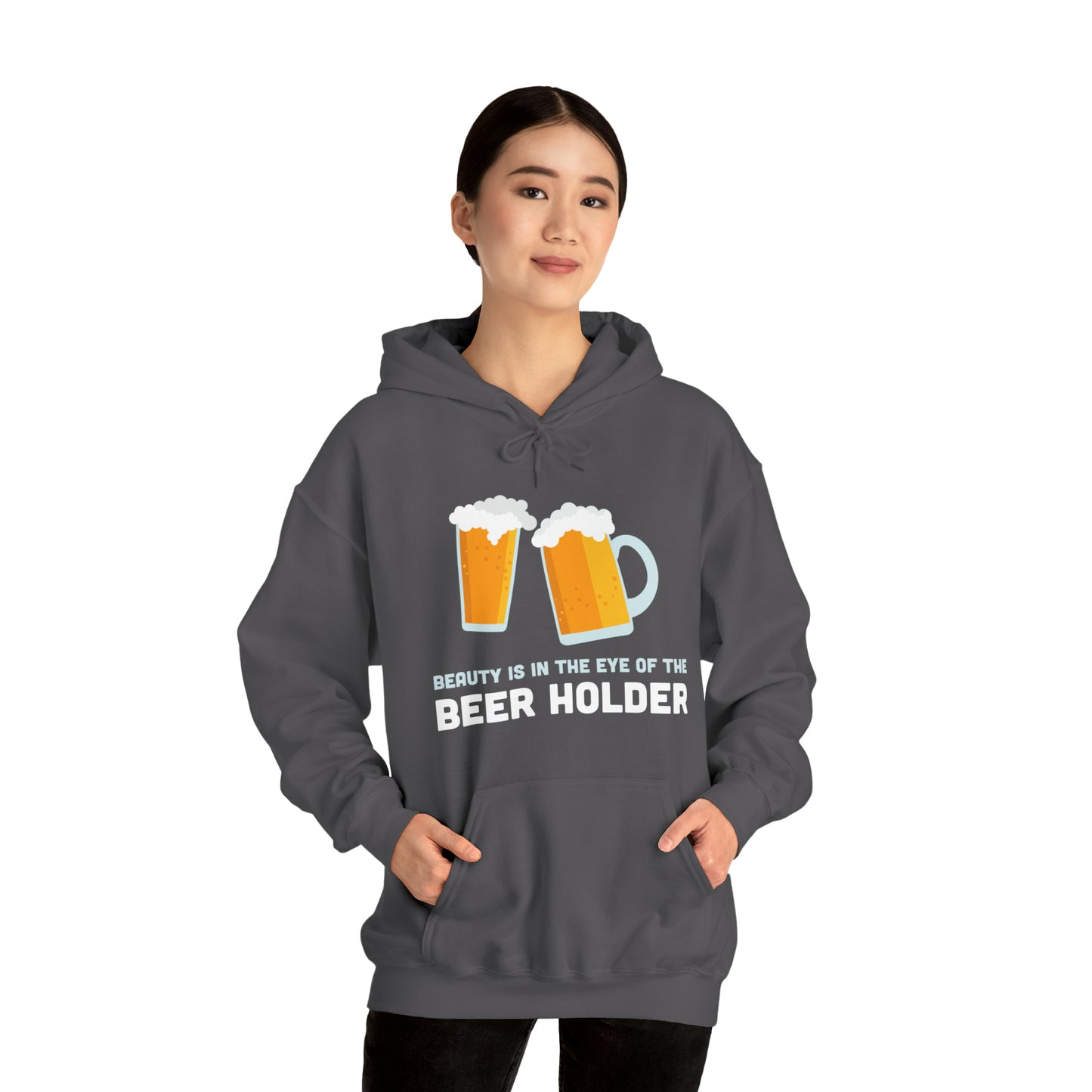 Beauty is in the Eye of the Beer Holder - Unisex Heavy Blend™ Hooded Sweatshirt