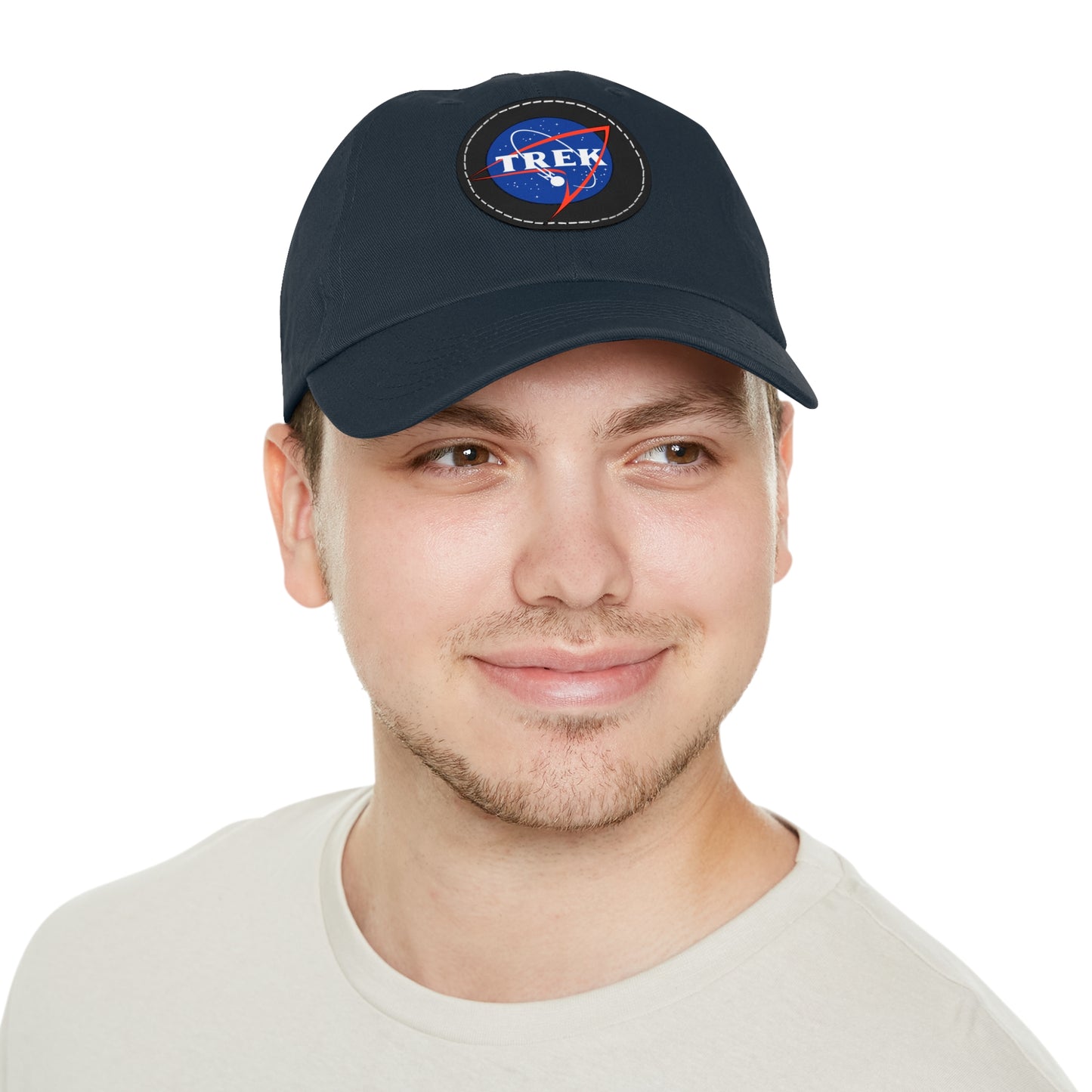 NASA / TREK Mash-Up - "Dad Hat" with Leather Patch (Round)