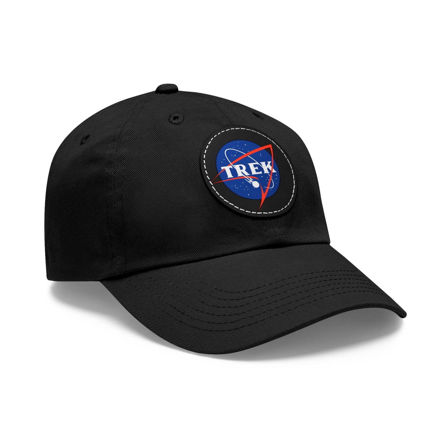 NASA / TREK Mash-Up - "Dad Hat" with Leather Patch (Round)