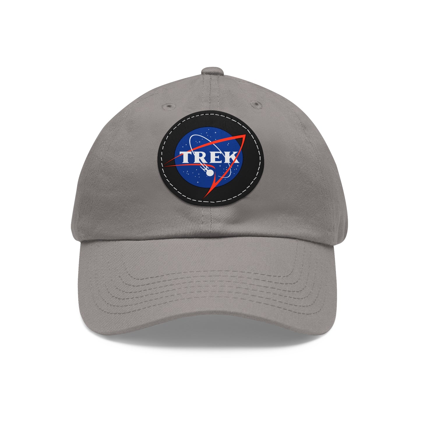 NASA / TREK Mash-Up - "Dad Hat" with Leather Patch (Round)