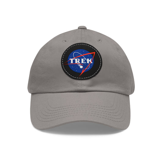 NASA / TREK Mash-Up - "Dad Hat" with Leather Patch (Round)