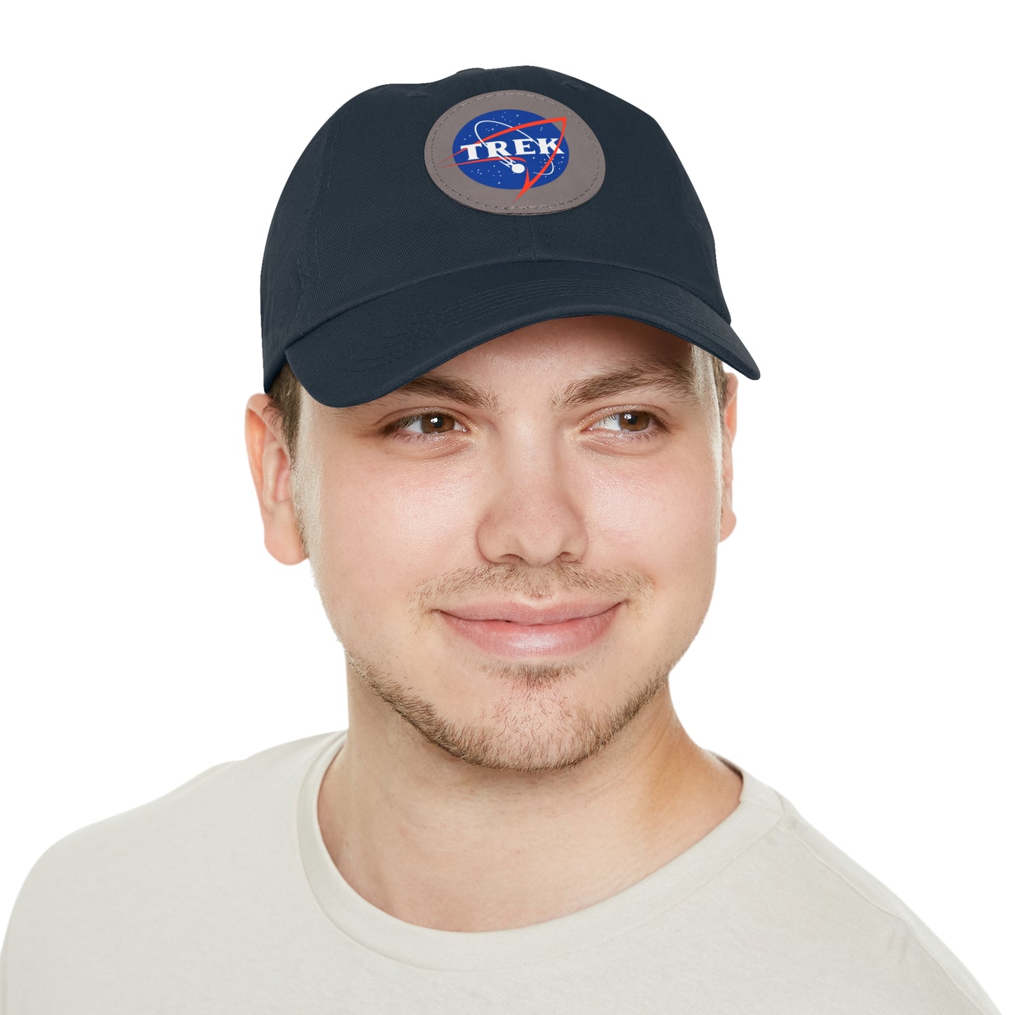 NASA / TREK Mash-Up - "Dad Hat" with Leather Patch (Round)