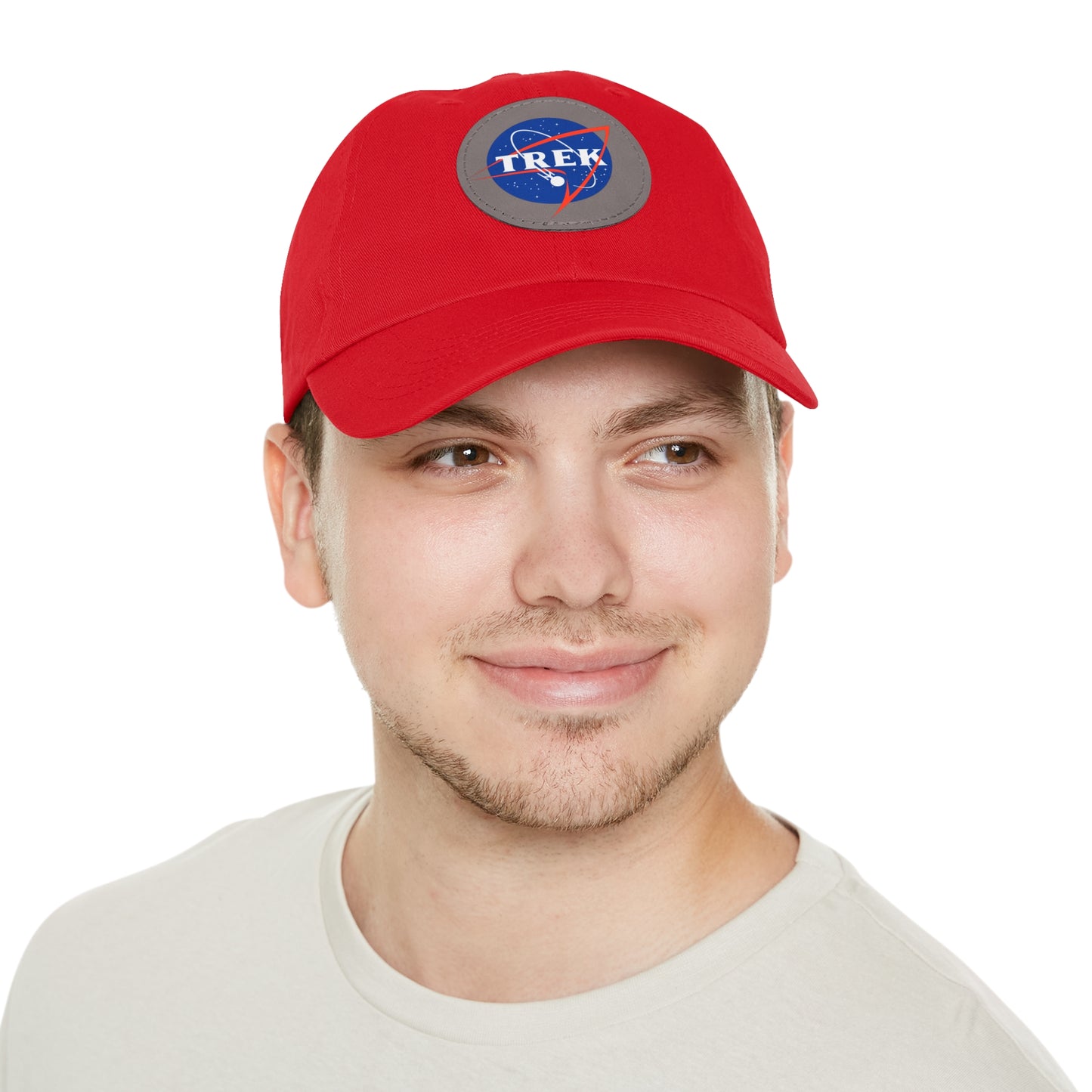 NASA / TREK Mash-Up - "Dad Hat" with Leather Patch (Round)
