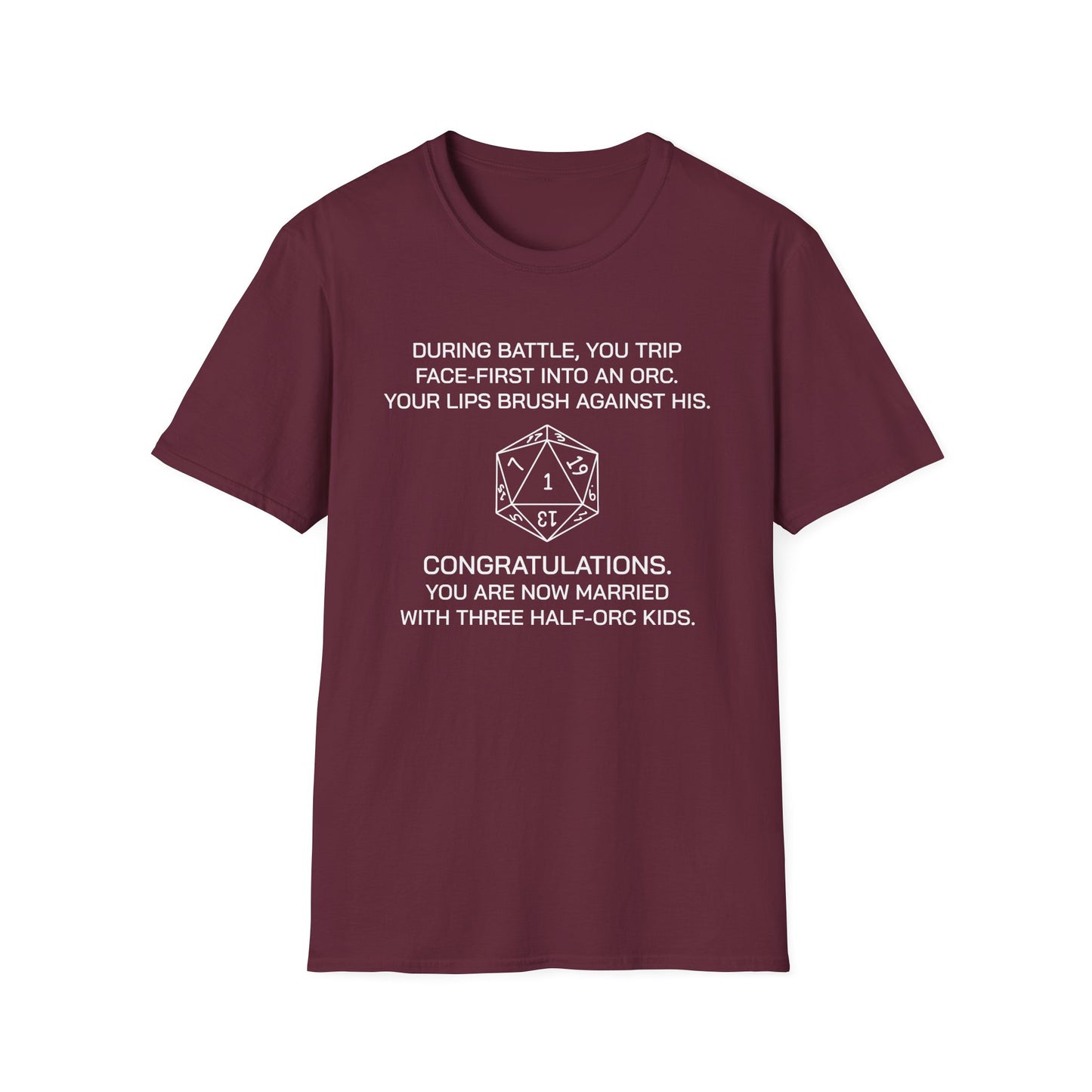 Critical Failure - Three Half-Orc Kids - Unisex Softstyle T-Shirt