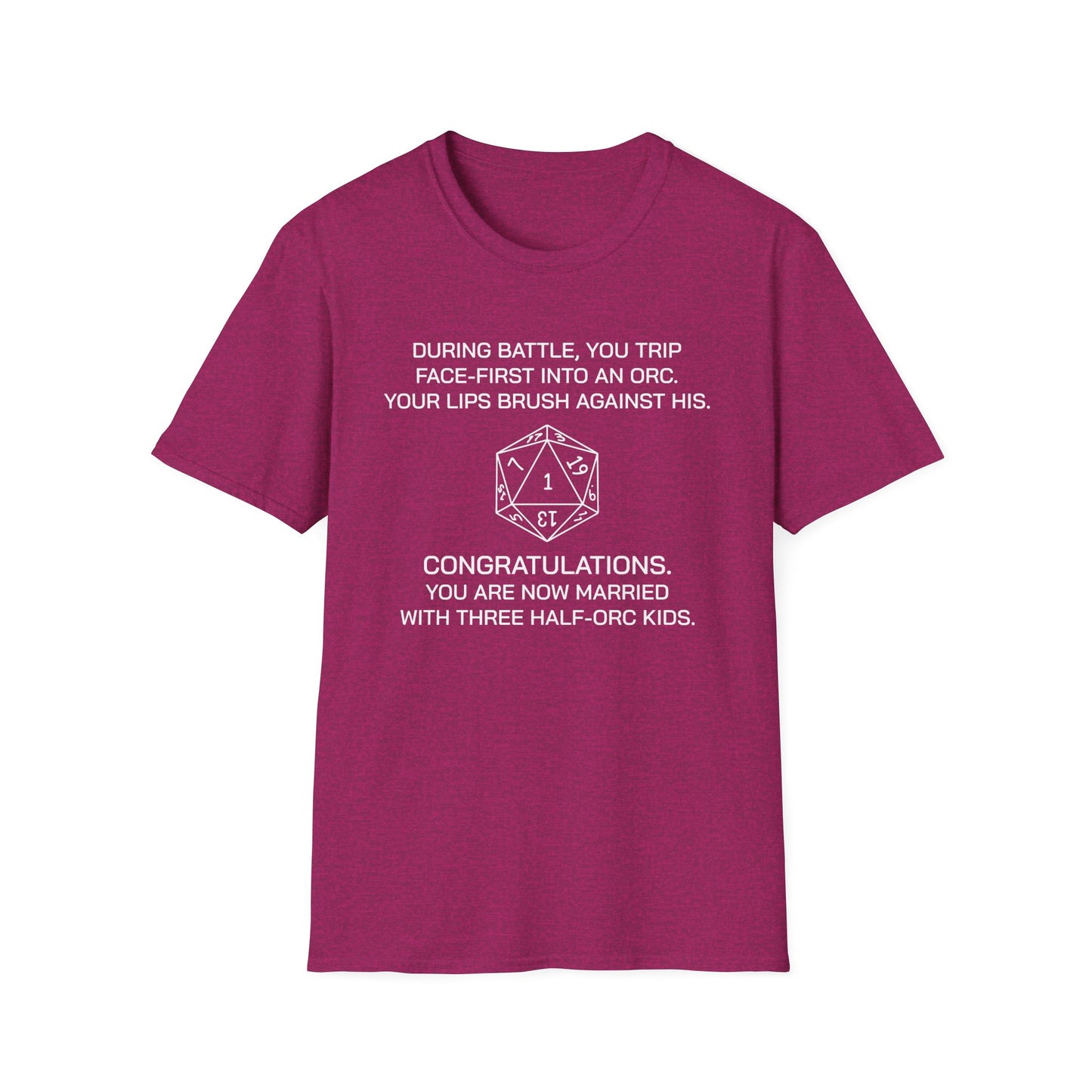 Critical Failure - Three Half-Orc Kids - Unisex Softstyle T-Shirt
