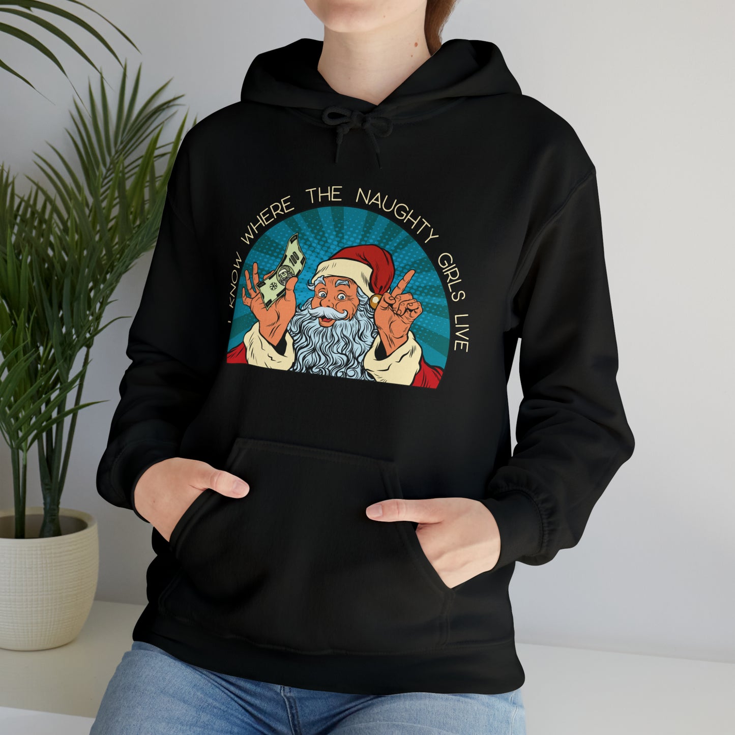 I Know Where the Naughty Girls Live - Unisex Heavy Blend™ Hooded Sweatshirt