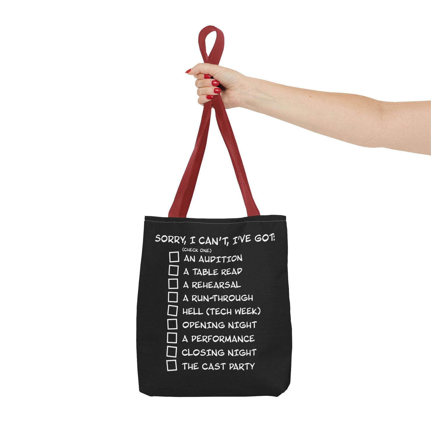 Sorry, I Can't, I've Got... - Theatre Series - Tote Bag (AOP)