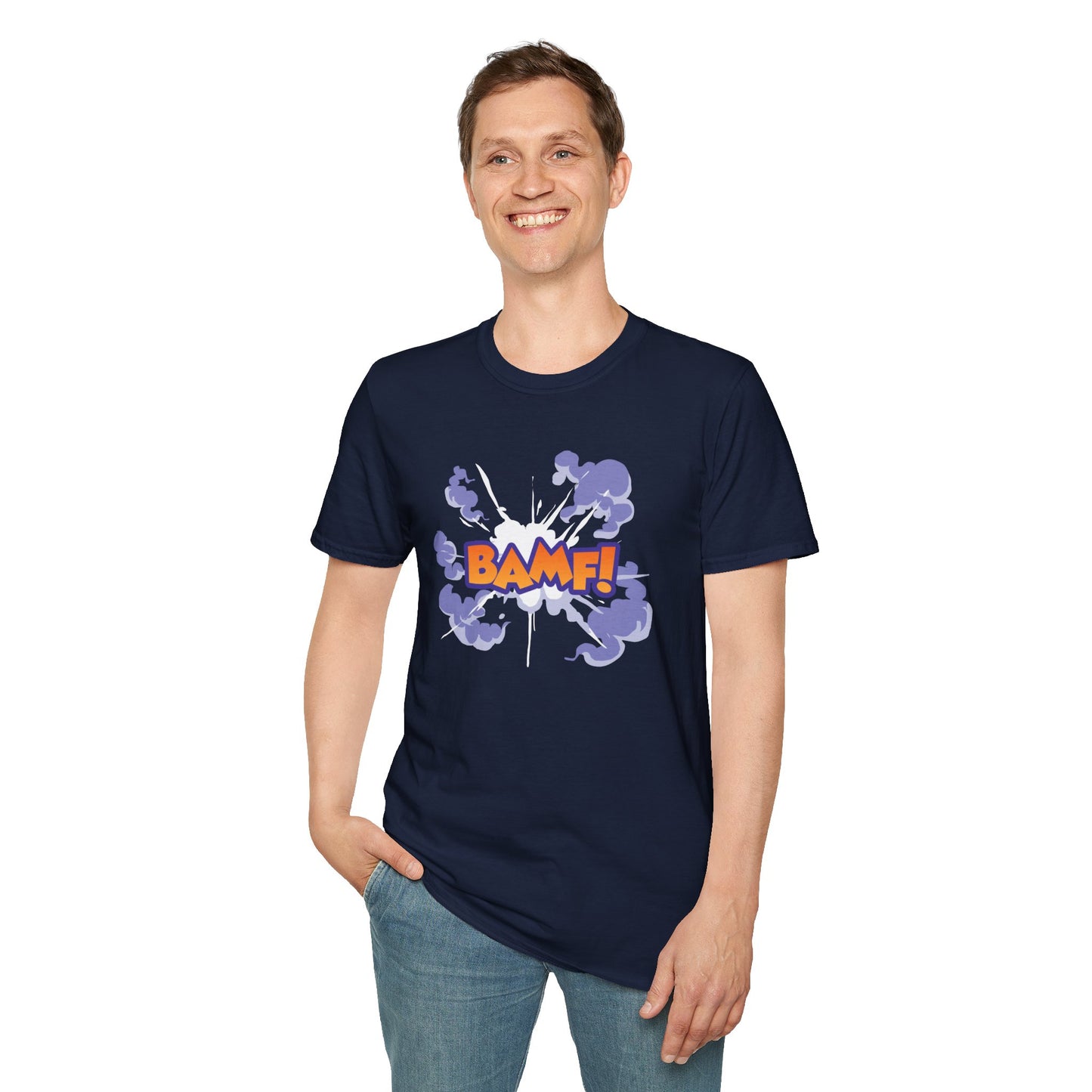 BAMF! Inspired by Nightcrawler of the X-Men - Unisex Softstyle T-Shirt