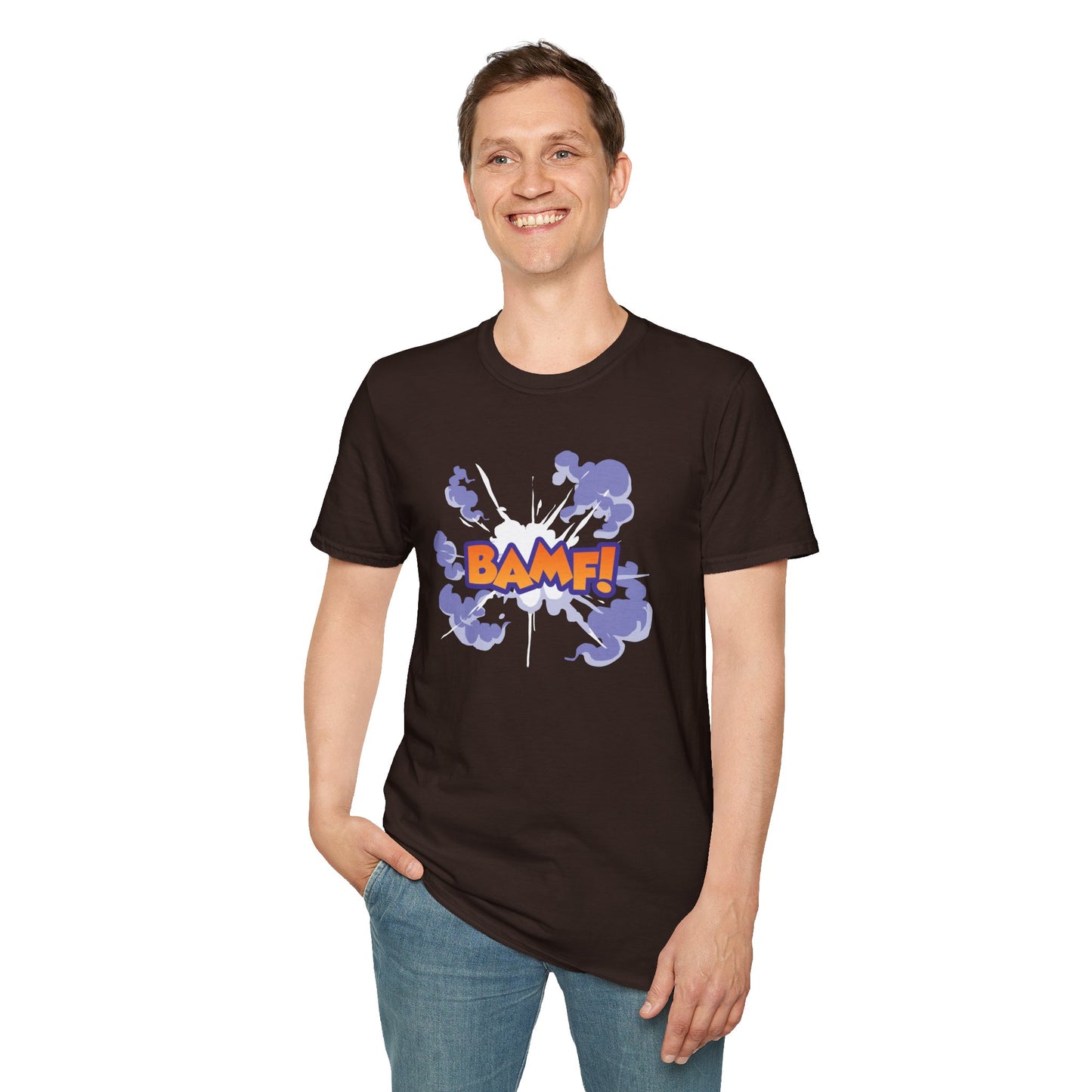 BAMF! Inspired by Nightcrawler of the X-Men - Unisex Softstyle T-Shirt