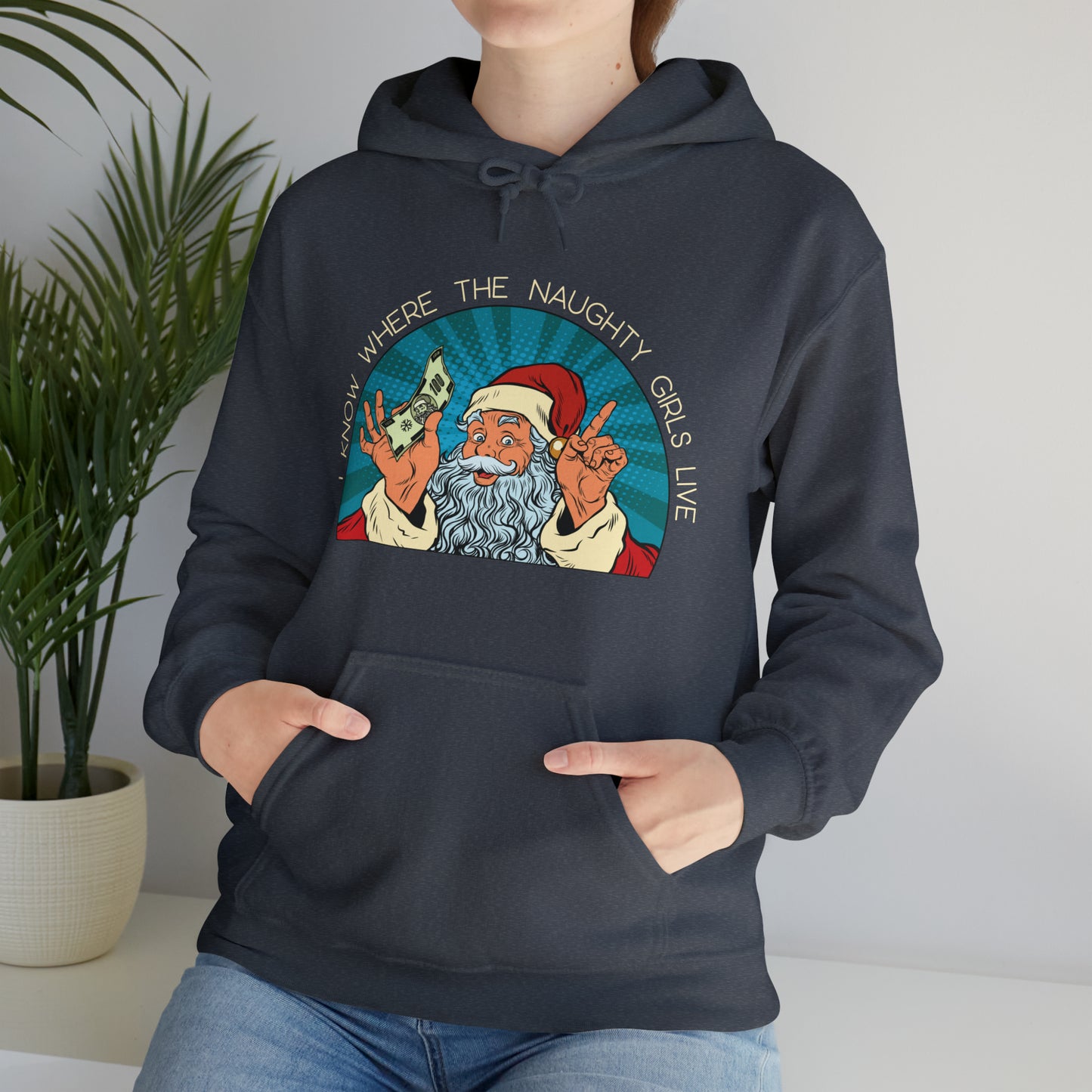 I Know Where the Naughty Girls Live - Unisex Heavy Blend™ Hooded Sweatshirt