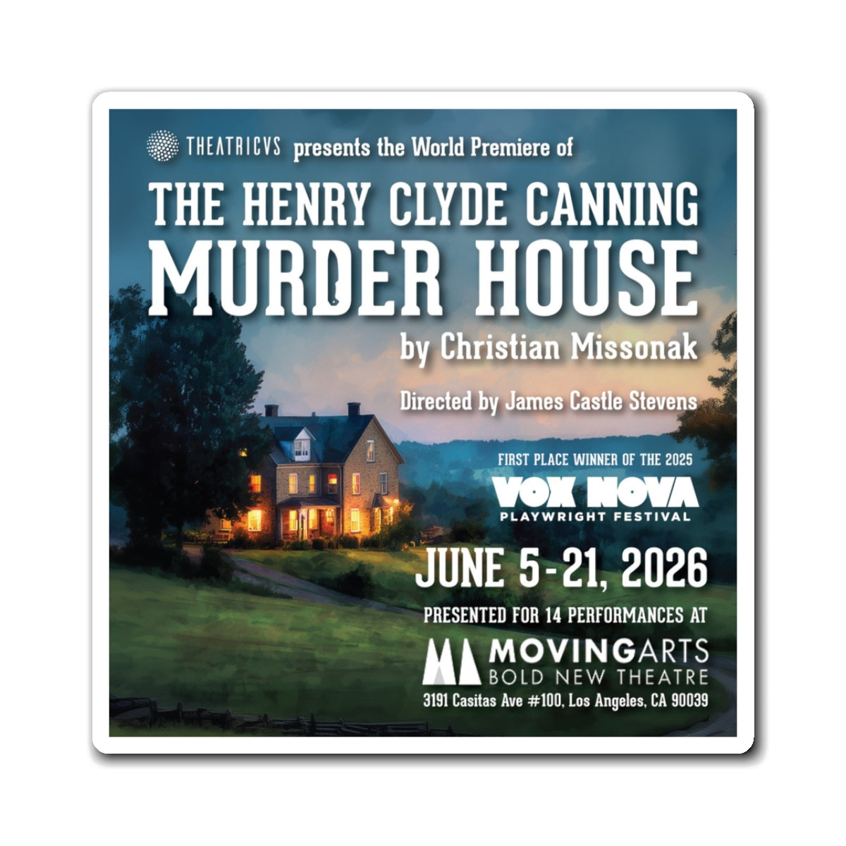 The Henry Clyde Canning Murder House - Magnets