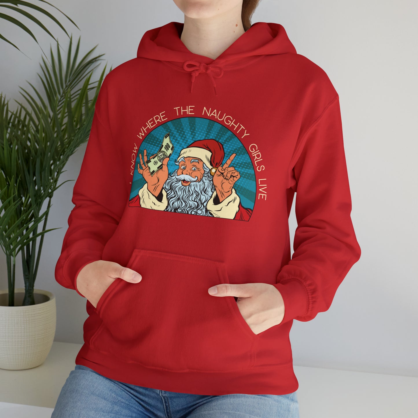 I Know Where the Naughty Girls Live - Unisex Heavy Blend™ Hooded Sweatshirt