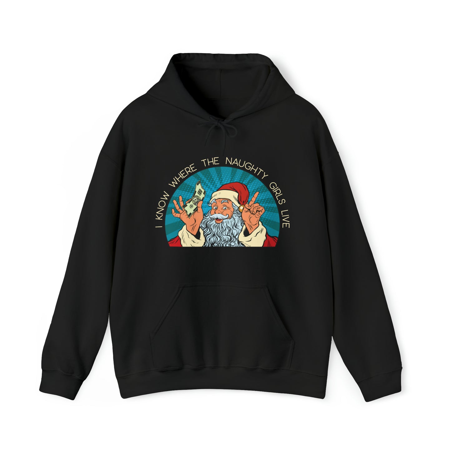 I Know Where the Naughty Girls Live - Unisex Heavy Blend™ Hooded Sweatshirt