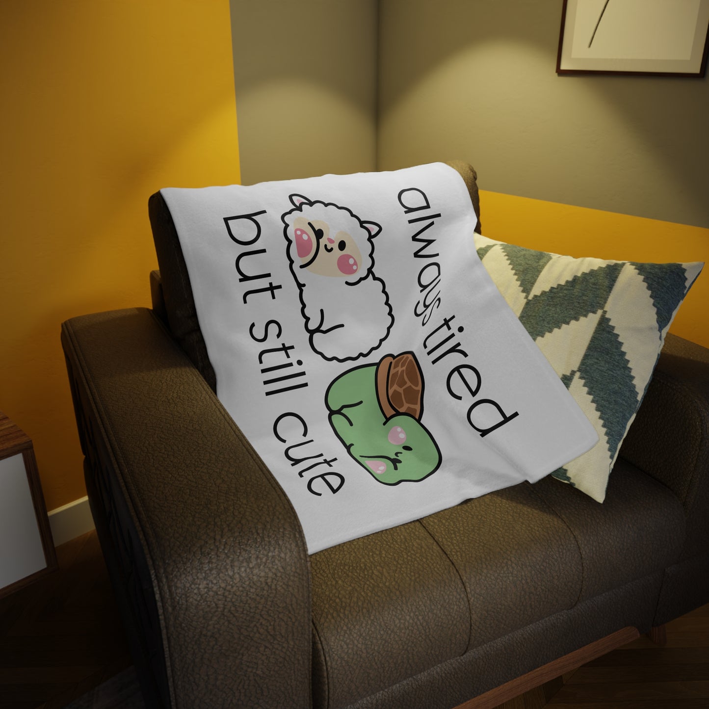 Always Tired but Still Cute - Plush Fleece Blanket